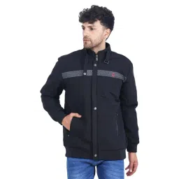 Dollar Black Regular Fit High Neck Jacket-picture-33