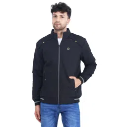 Dollar Black Regular Fit High Neck Jacket-picture-32