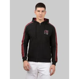 Dollar Black Regular Fit Solid Hoodie-picture-14