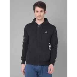 Dollar Black Regular Fit Solid Hoodie-picture-16