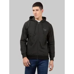 Dollar Black Regular Fit Solid Hoodie-picture-20