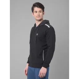 Dollar Black Regular Fit Solid Hoodie image 3