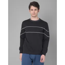 Dollar Black Regular Fit Solid Sweatshirt-picture-19