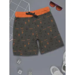 Dollar Boys Dark Grey Printed Bermuda-picture-22