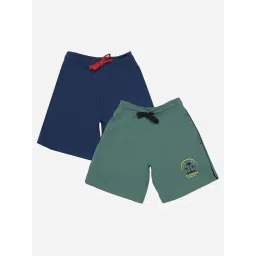 Dollar Boys Navy & Green Solid Bermuda (Pack Of 2)-picture-19