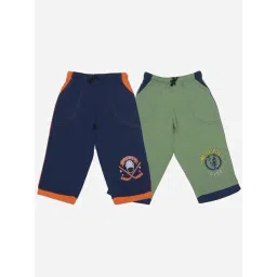 Dollar Boys Navy & Green Solid Capri (Pack Of 2)-picture-17
