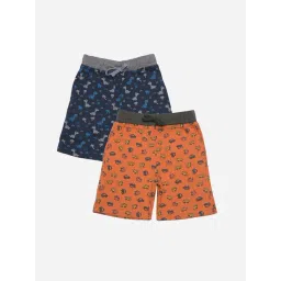 Dollar Boys Navy & Orange Printed Bermuda (Pack Of 2)-picture-18