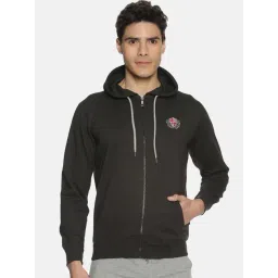 Dollar Charcoal Melange Regular Fit Solid Hoodie-picture-40