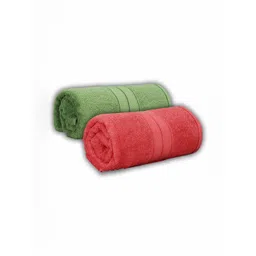 Dollar Green & Pink 2 Pieces Cotton 600 GSM Bath Towel-picture-36