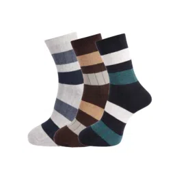 Dollar Grey Cotton Striped Socks - Pack of 3-picture-23