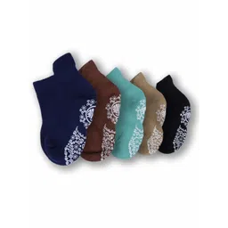 Dollar Kids Pack Of 5 Patterned Pure Cotton Ankle-Length Socks-image-34
