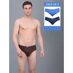 Dollar Lehar Assorted Cotton Regular Fit Briefs - Pack Of 3-picture-32