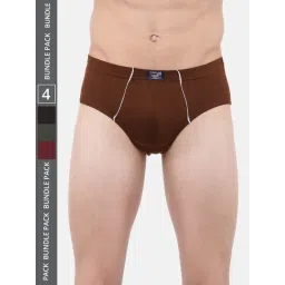 Dollar Lehar Assorted Cotton Regular Fit Briefs - Pack Of 4-picture-38
