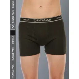 Dollar Lehar Assorted Cotton Regular Fit Trunks - Pack Of 2-picture-38
