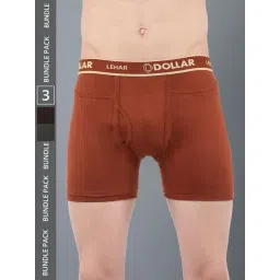 Dollar Lehar Assorted Cotton Regular Fit Trunks - Pack Of 3-picture-26