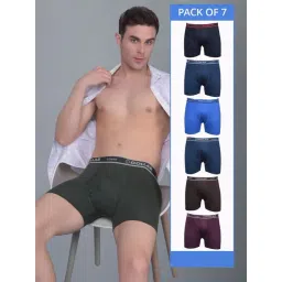 Dollar Lehar Assorted Cotton Regular Fit Trunks - Pack Of 7-picture-38