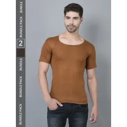 Dollar Lehar Assorted Cotton Regular Fit Vest - Pack Of 2-picture-16