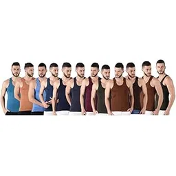 dollar Lehar Combed Cotton Men's Pack of 12 Multicolour Vest-picture-32