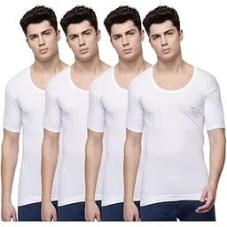 dollar Lehar Combed Cotton Men's Pack of 4 White Vest-picture-42