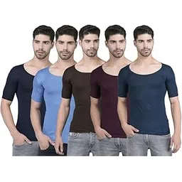 dollar Lehar Combed Cotton Men's Pack of 5 Multicolour Vest-picture-43