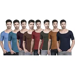 dollar Lehar Combed Cotton Men's Pack of 8 Multicolour Vest-picture-18