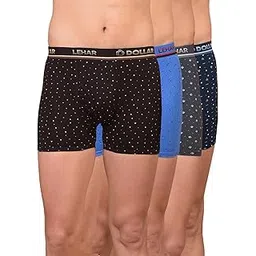 dollar Lehar Mens Combed Cotton Trunk - Pack of 4 - Actual Print May Vary-picture-55