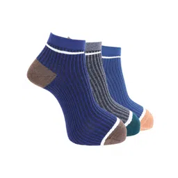 Dollar Men Pack of 3 Free Size Ankle Length Cotton Socks-picture-19