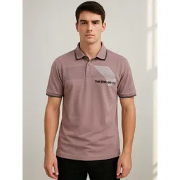 Dollar Men Typography Printed Polo Collar T-shirt-picture-13