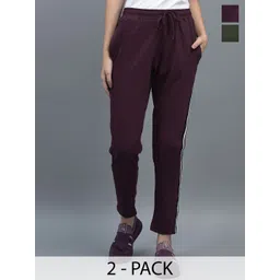 Dollar Missy Athleisure Pack of 2 Women Premium Cotton Track Pants-picture-39
