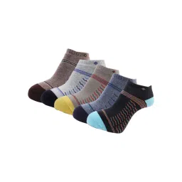 Dollar Multi Cotton Free Size Printed Socks - Pack of 5-picture-17