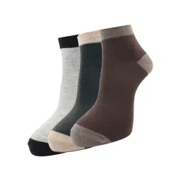 Dollar Multi Cotton Free Size Self Pattern Socks - Pack of 3-picture-37