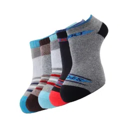 Dollar Multi Cotton Free Size Self Pattern Socks - Pack of 5-picture-13