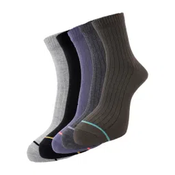 Dollar Multi Cotton Free Size Socks - Pack of 5-picture-20