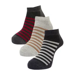 Dollar Multi Cotton Free Size Striped Socks - Pack of 3-picture-15