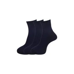 Dollar Navy Ankle Length Socks (Pack of 3)-picture-22
