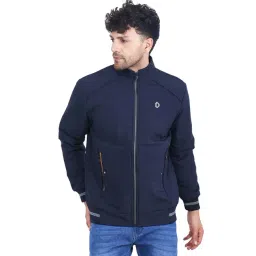 Dollar Navy Regular Fit High Neck Jacket-picture-30