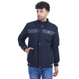 Dollar Navy Regular Fit High Neck Jacket-picture-21