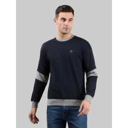 Dollar Navy Regular Fit Solid Sweatshirt-picture-36