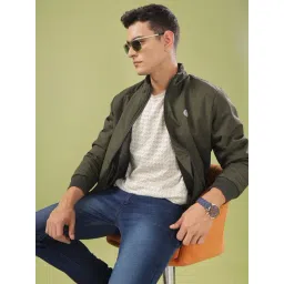 Dollar Olive Green Synthetic Regular Fit Casual Jacket-picture-33