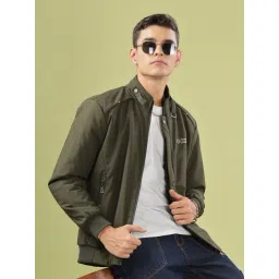 Dollar Olive Green Synthetic Regular Fit Casual Jacket-picture-31