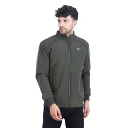 Dollar Olive Regular Fit High Neck Jacket-picture-15