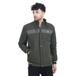 Dollar Olive Regular Fit High Neck Jacket-picture-18