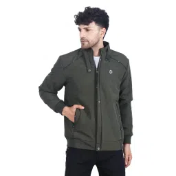 Dollar Olive Regular Fit High Neck Jacket-picture-35