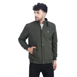 Dollar Olive Regular Fit High Neck Jacket-picture-19