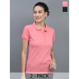 Dollar Pack of 2 Polo Collar Cotton T-shirt-picture-39