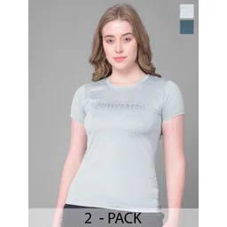 Dollar Pack Of 2 Typography Printed Round Neck Sports T-shirts-picture-43