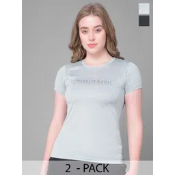 Dollar Pack Of 2 Typography Printed Round Neck Sports T-shirts-picture-34