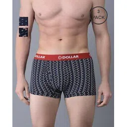 dollar Pack of 3 Men Combed Cotton Printed Trunks-picture-16