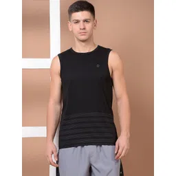 Dollar Pack Of 3 Striped Cotton Tank Top Vests AMTT-106-PO3-BLK-BRN-CMLVY-picture-10