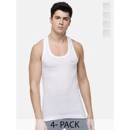 Dollar Pack Of 4 Cotton Sleeveless Innerwear Vests-picture-24